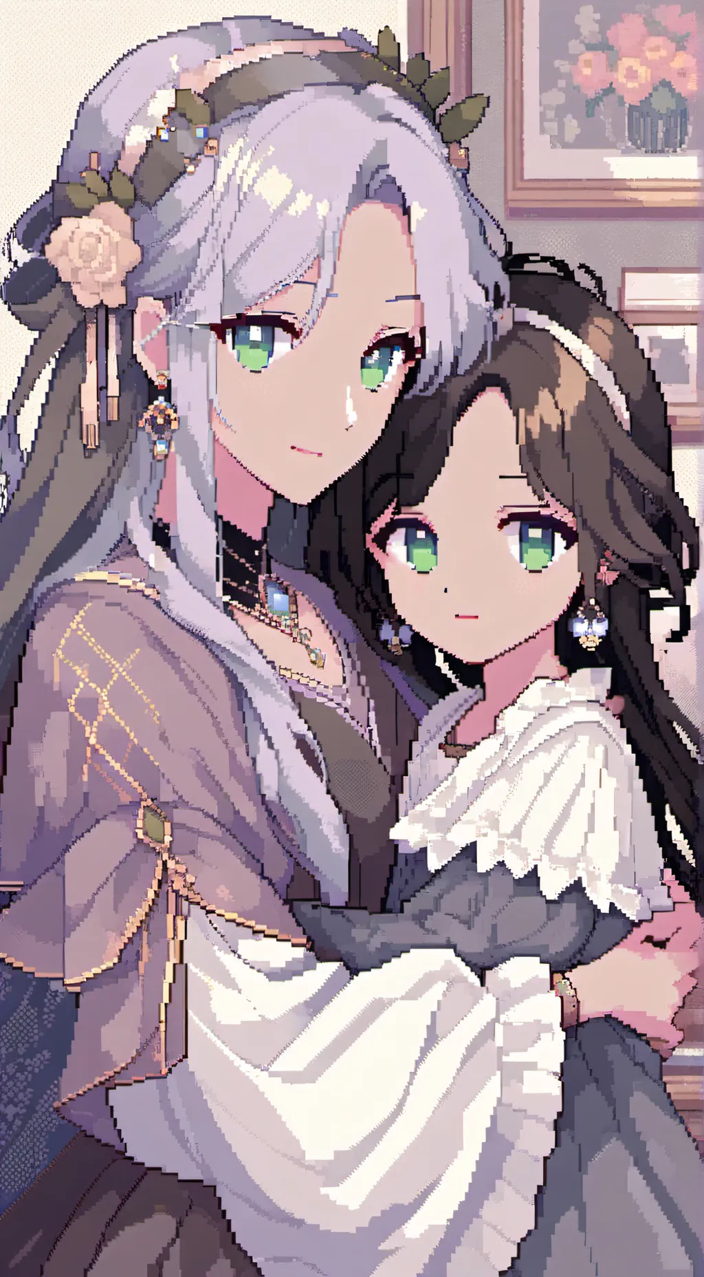 ai character: Elena and Jennifer background