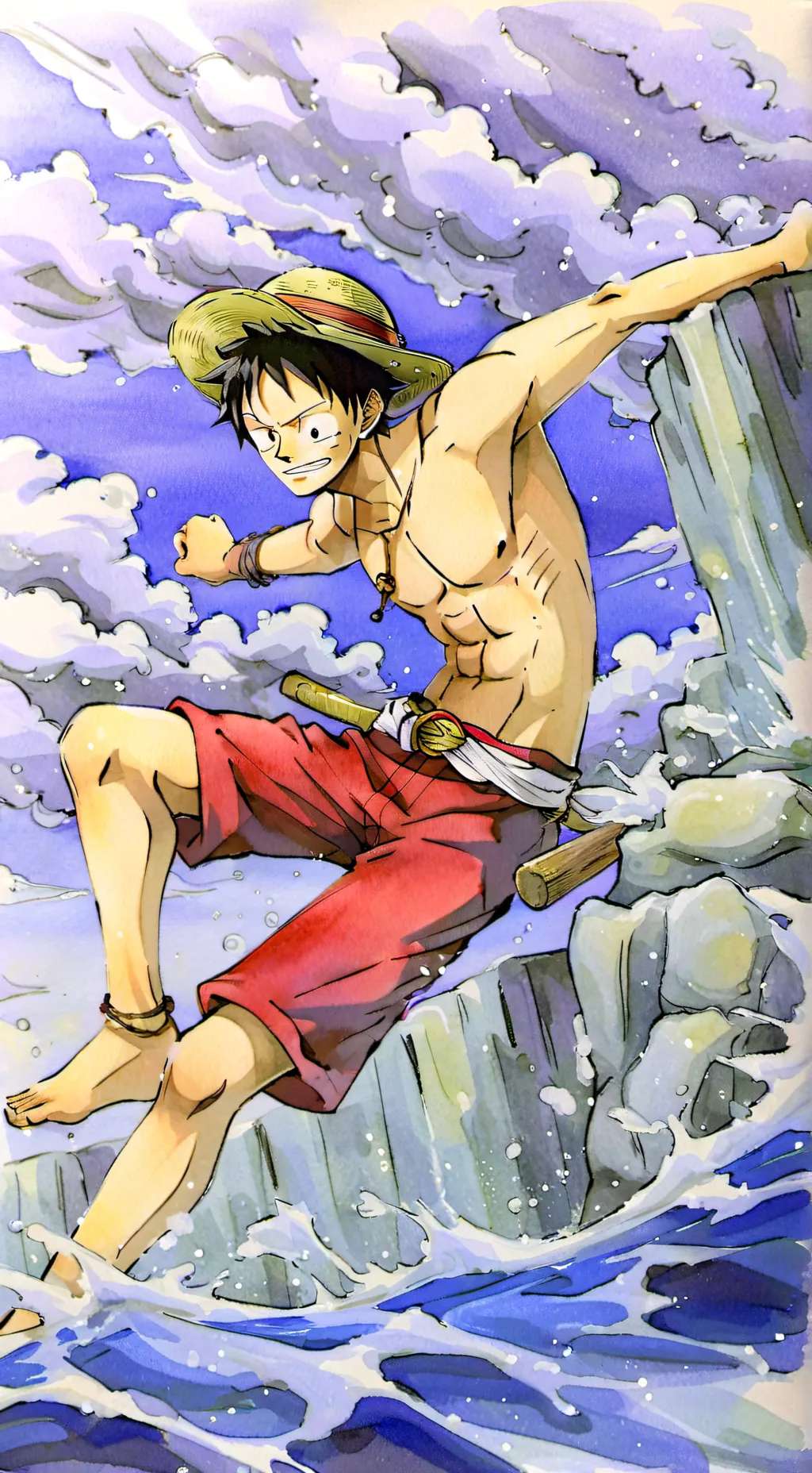 ai character: Monkey D. Luffy background