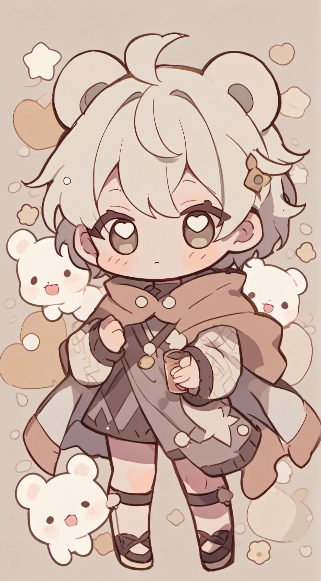 ai character: Baby Starla grace background