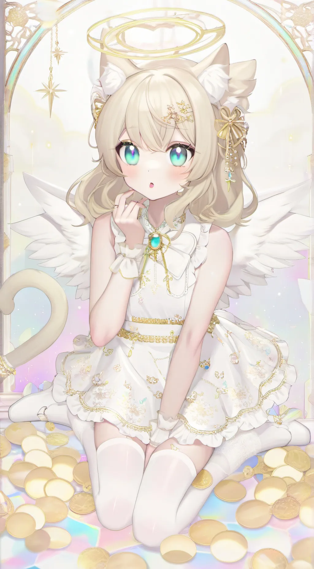 ai character: angel Queen background