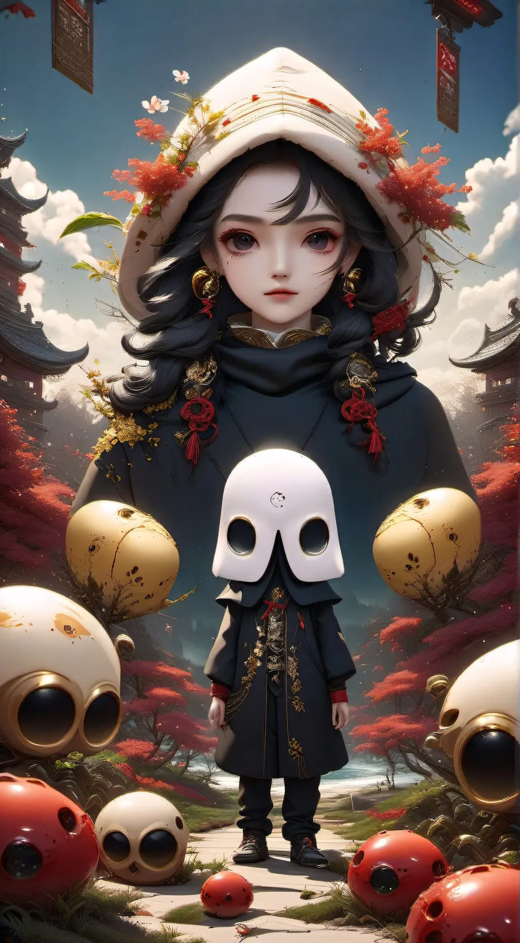 ai character: squid game (DW)  background