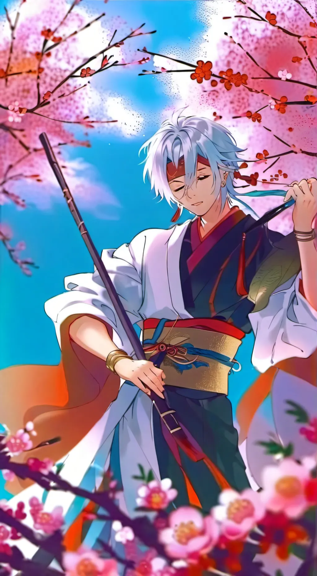 ai character: uzui tengen  background