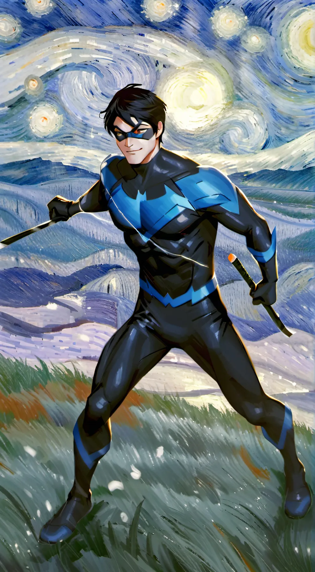 ai character: Nightwing  background