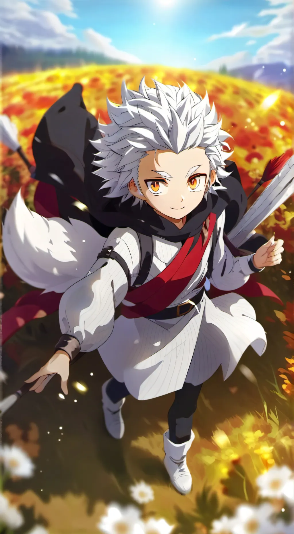 ai character: silver  humano background