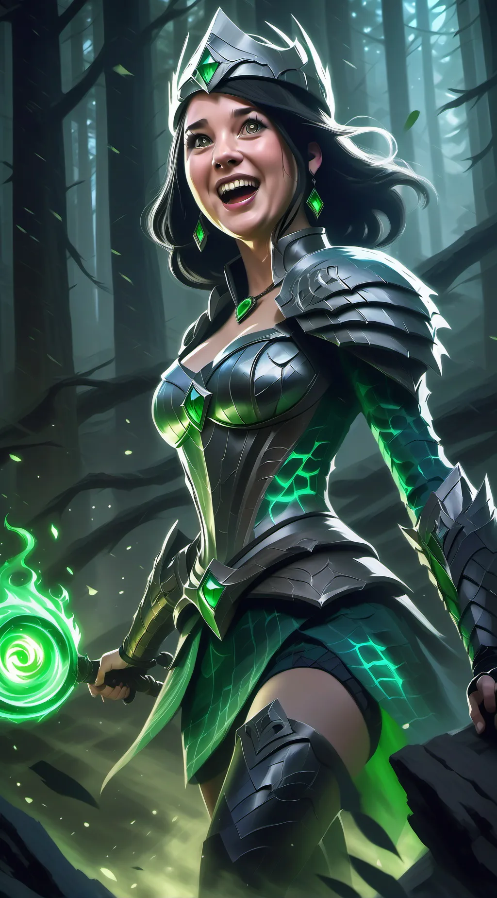 ai character: Warrior hollow background