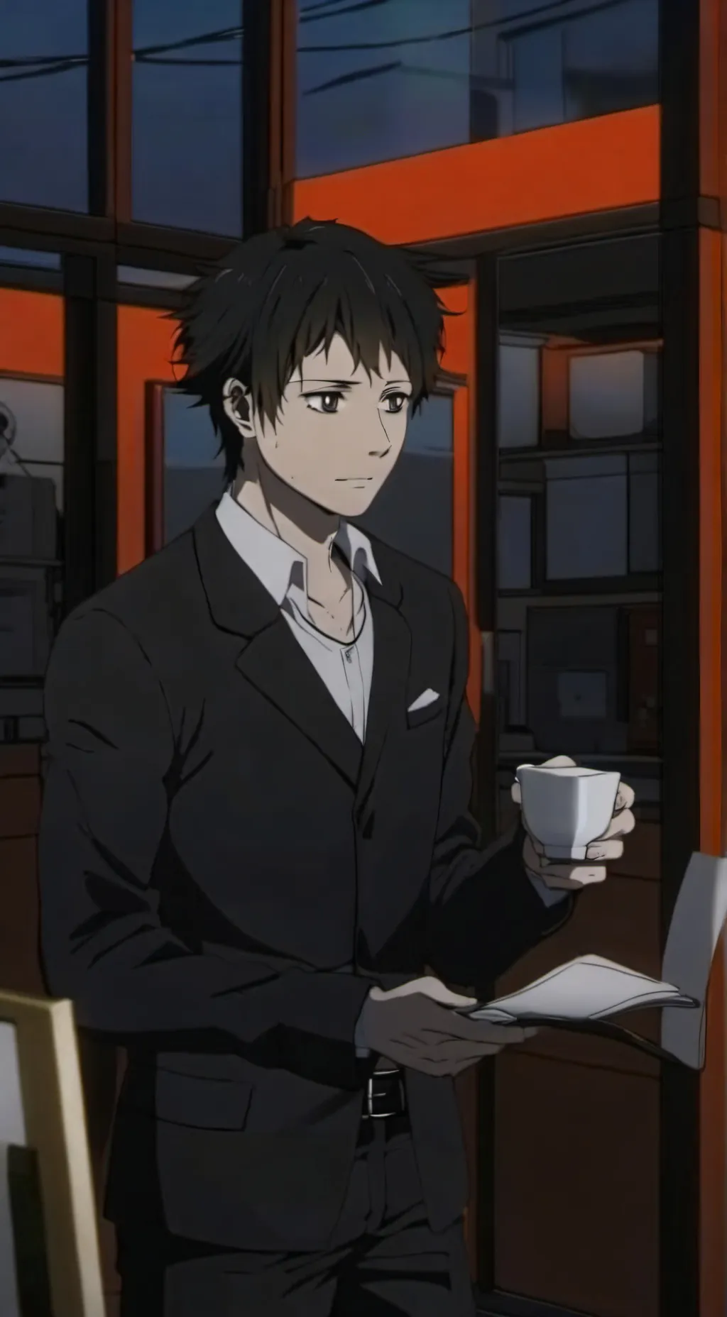 ai character: Fire force  background