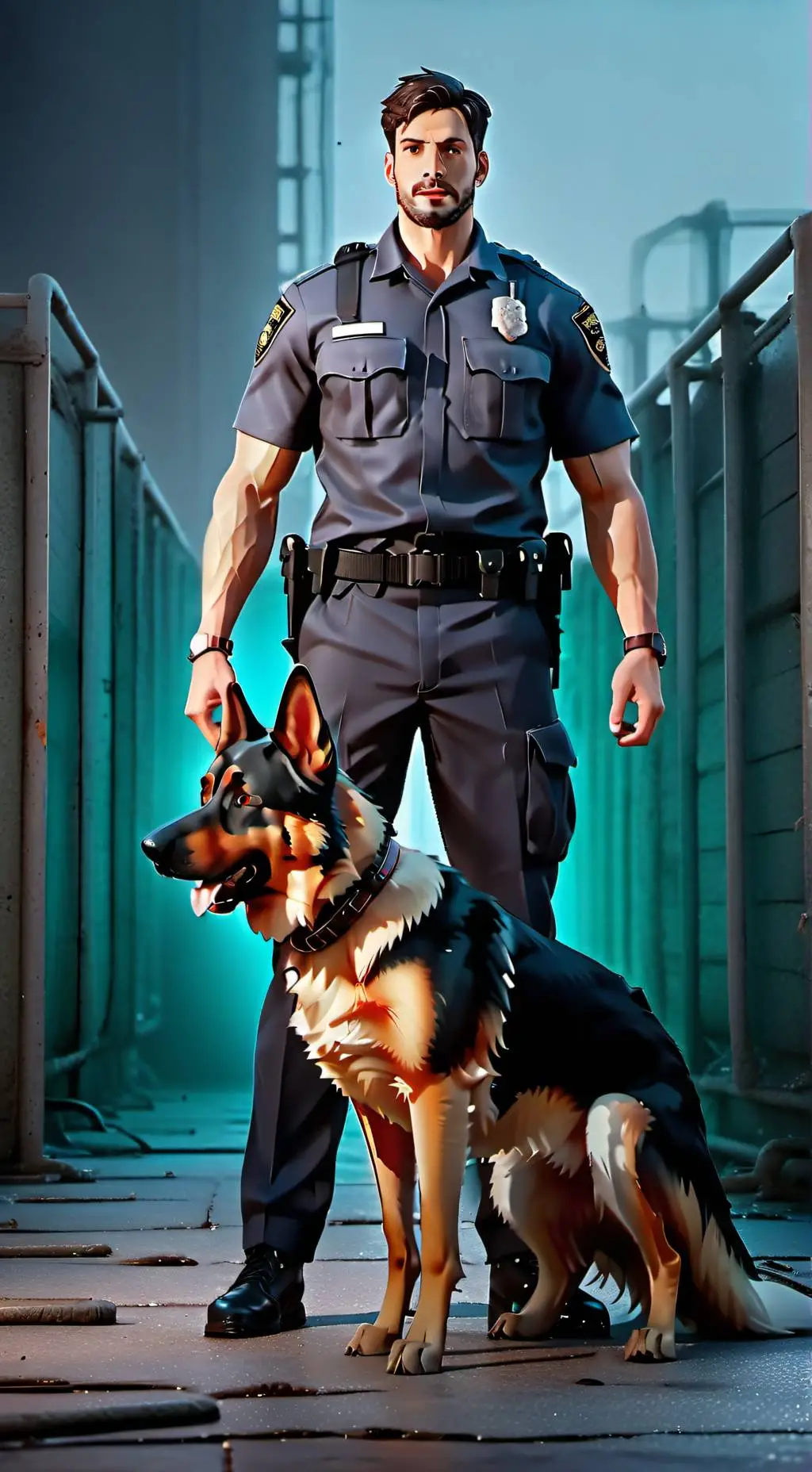 ai character: police k9 background
