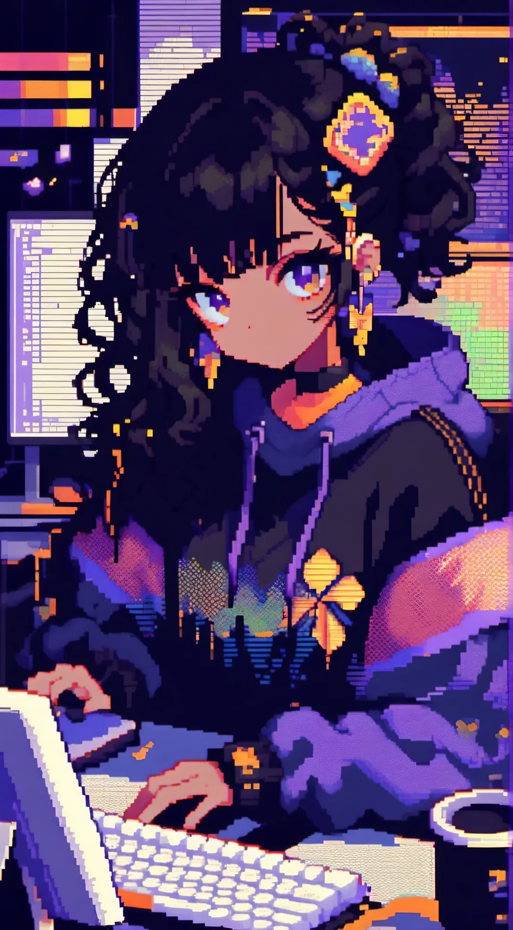 ai character: Luna background