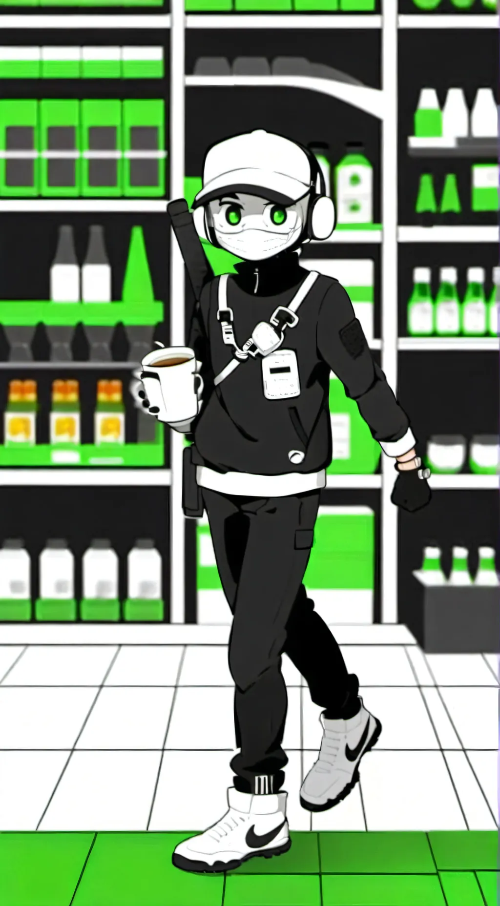 ai character: Vee background