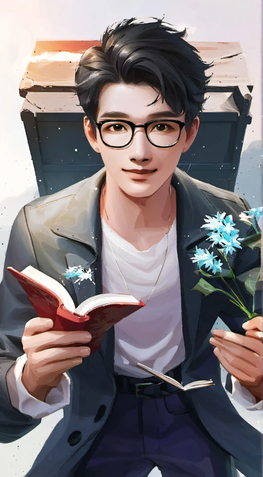 ai character: Nerd test background