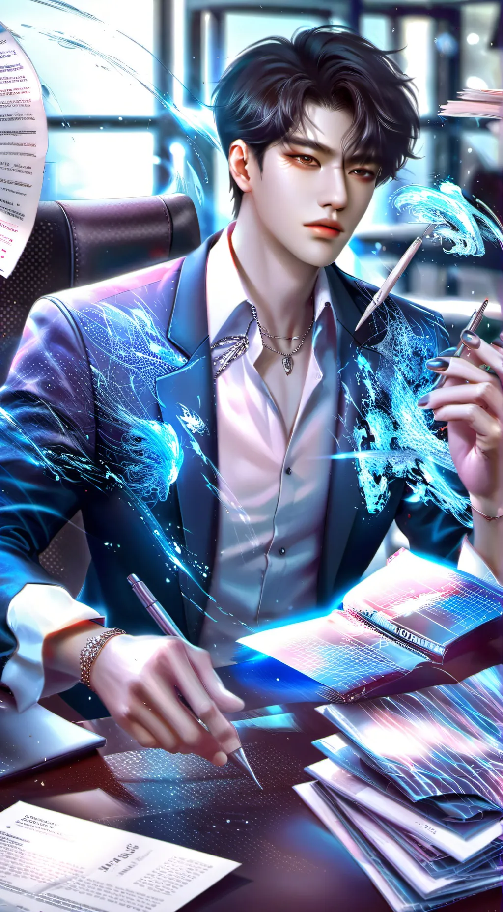 ai character: Max the boss background