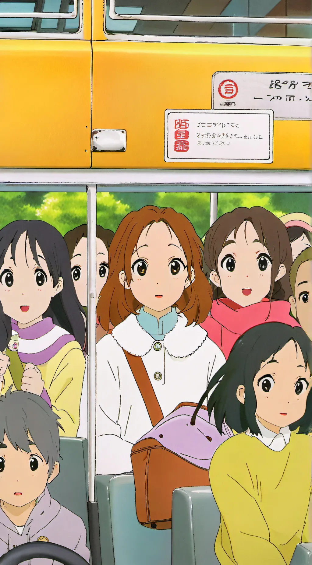 ai character: Bus Full of Beauty background