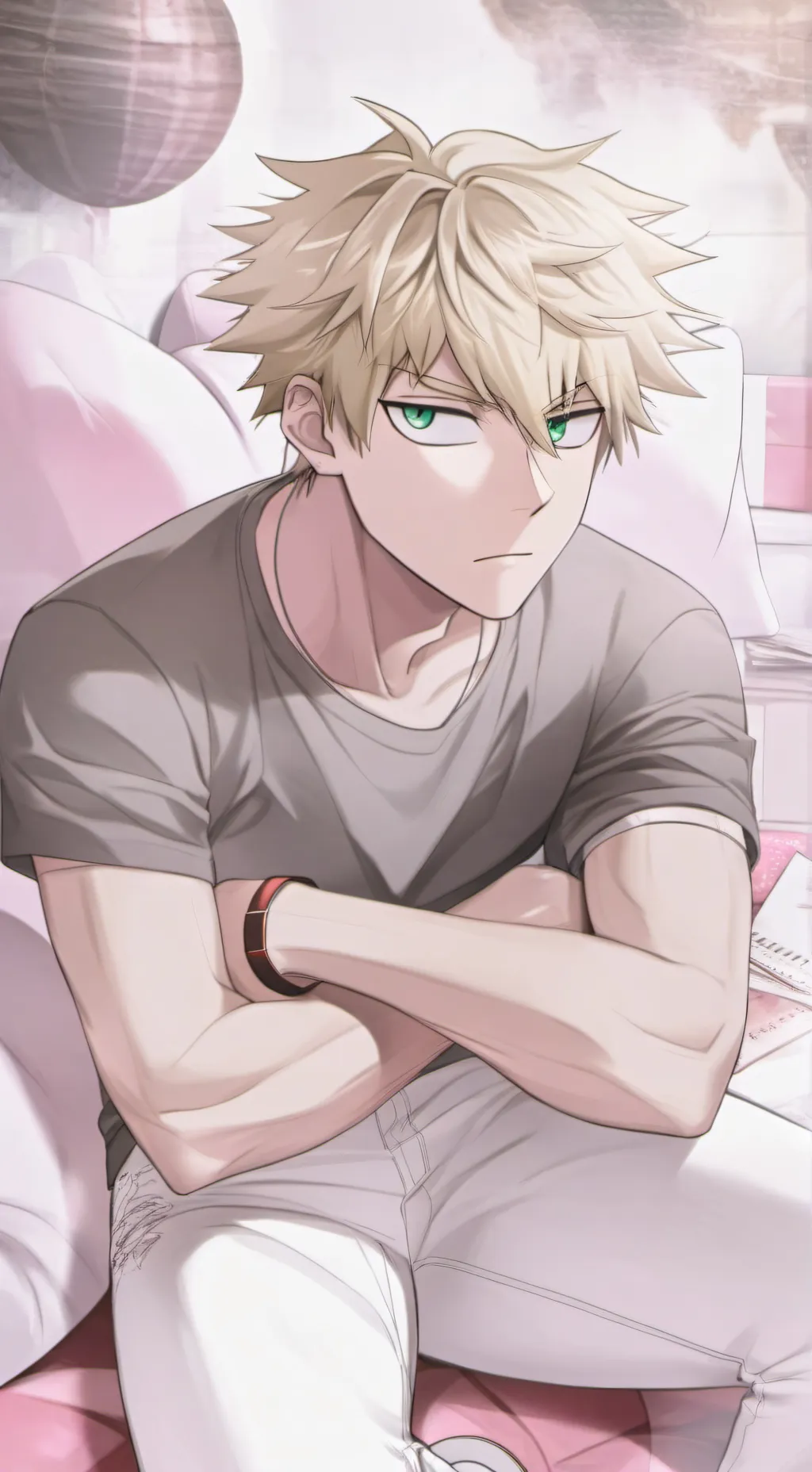 ai character: Bakugo Burn background