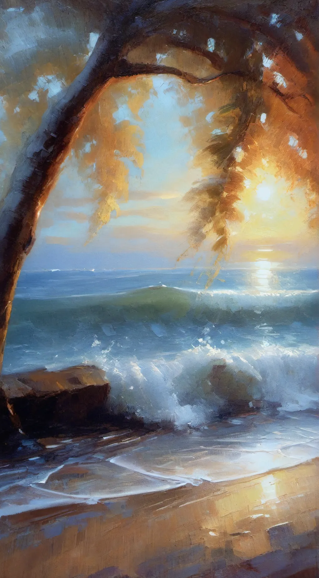 ai character: Mha beach day background