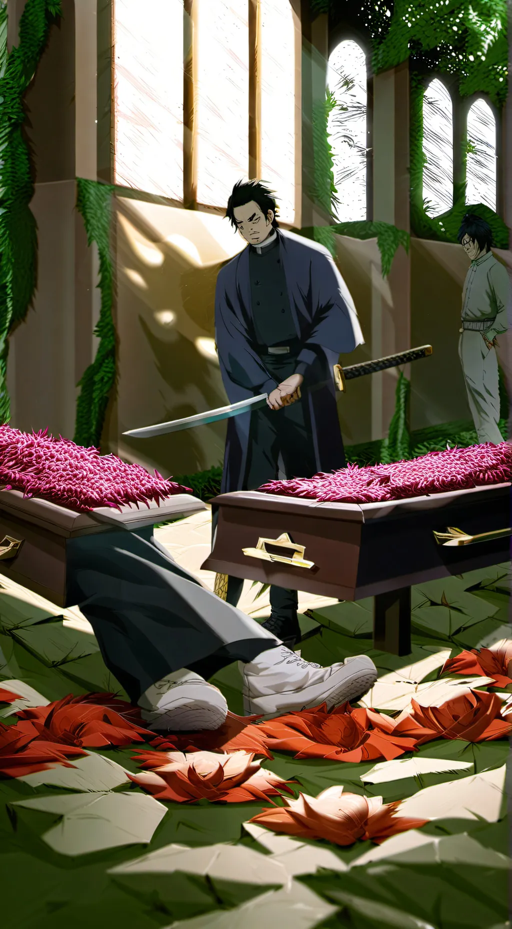 ai character: funeral role play background