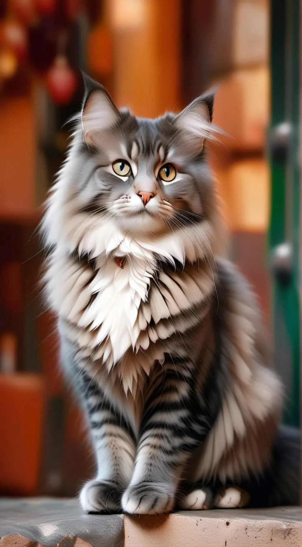 ai character: Gray background