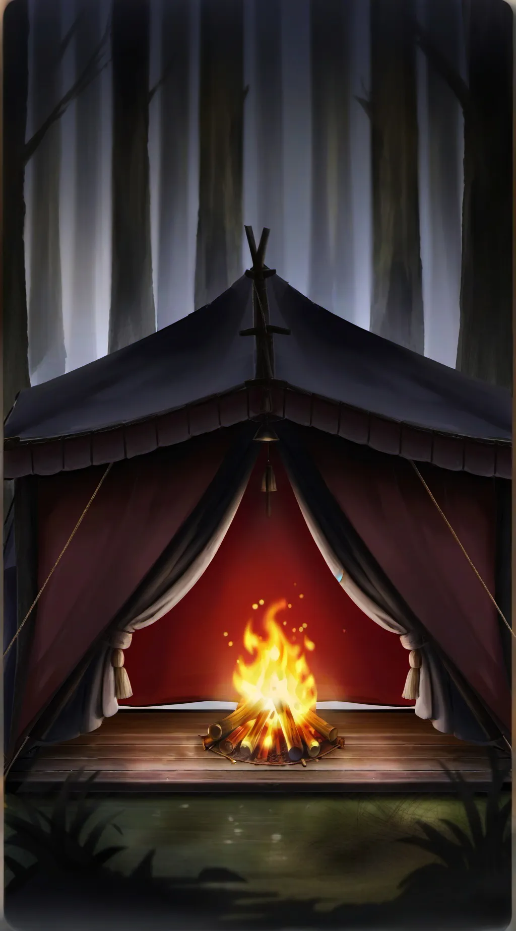 ai character: sonic camping background