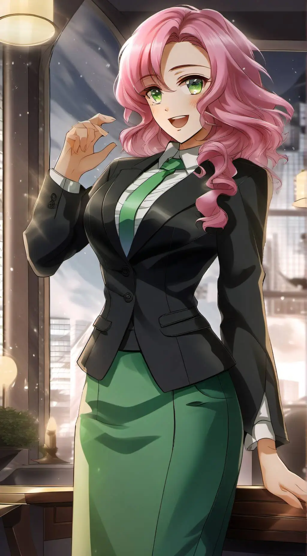 ai character: Mitsuri Kanroji background