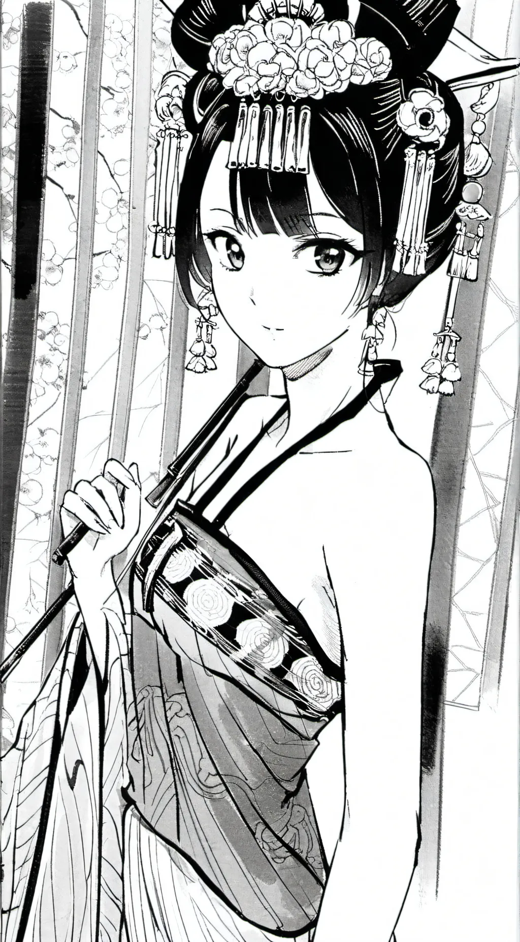 ai character: demon slayer oiran background