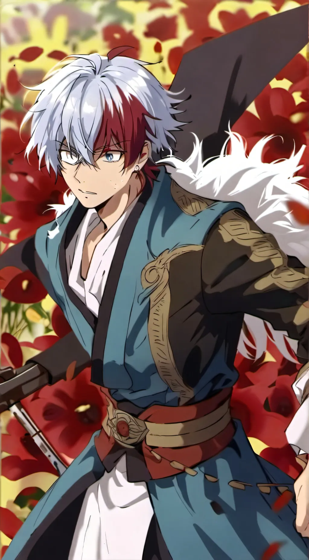 ai character: Shoto Todoroki background