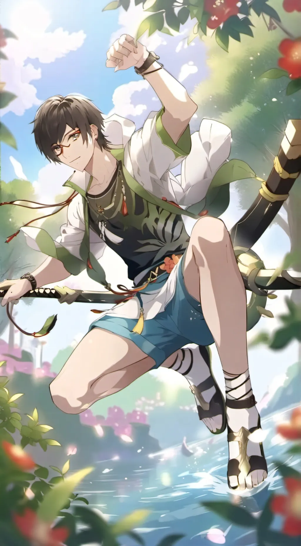 ai character: hieloxfuego background