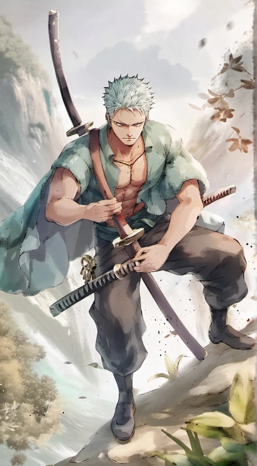 ai character: Roronoa Zoro background