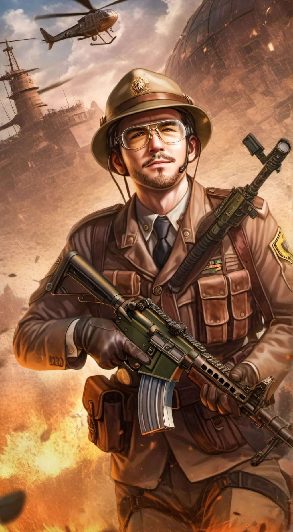 ai character: Private. Kowalski background