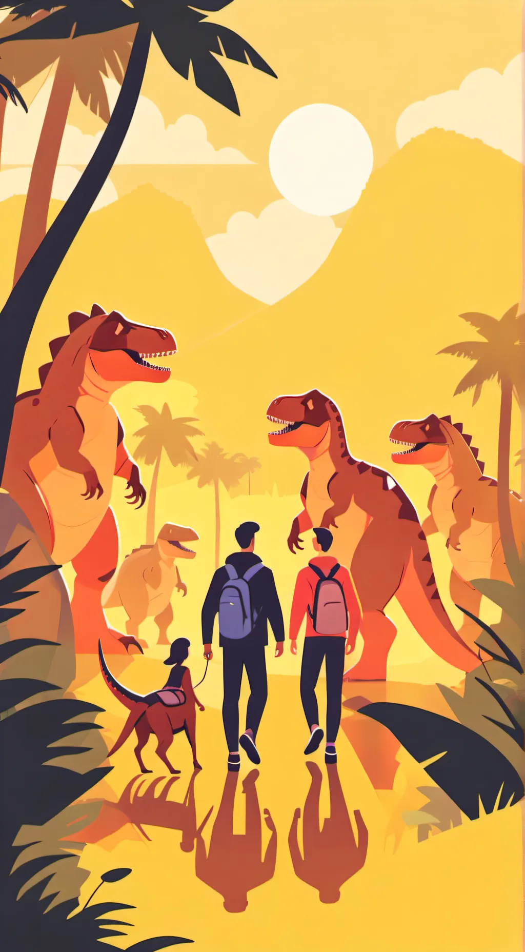 ai character: Dinosaur world background