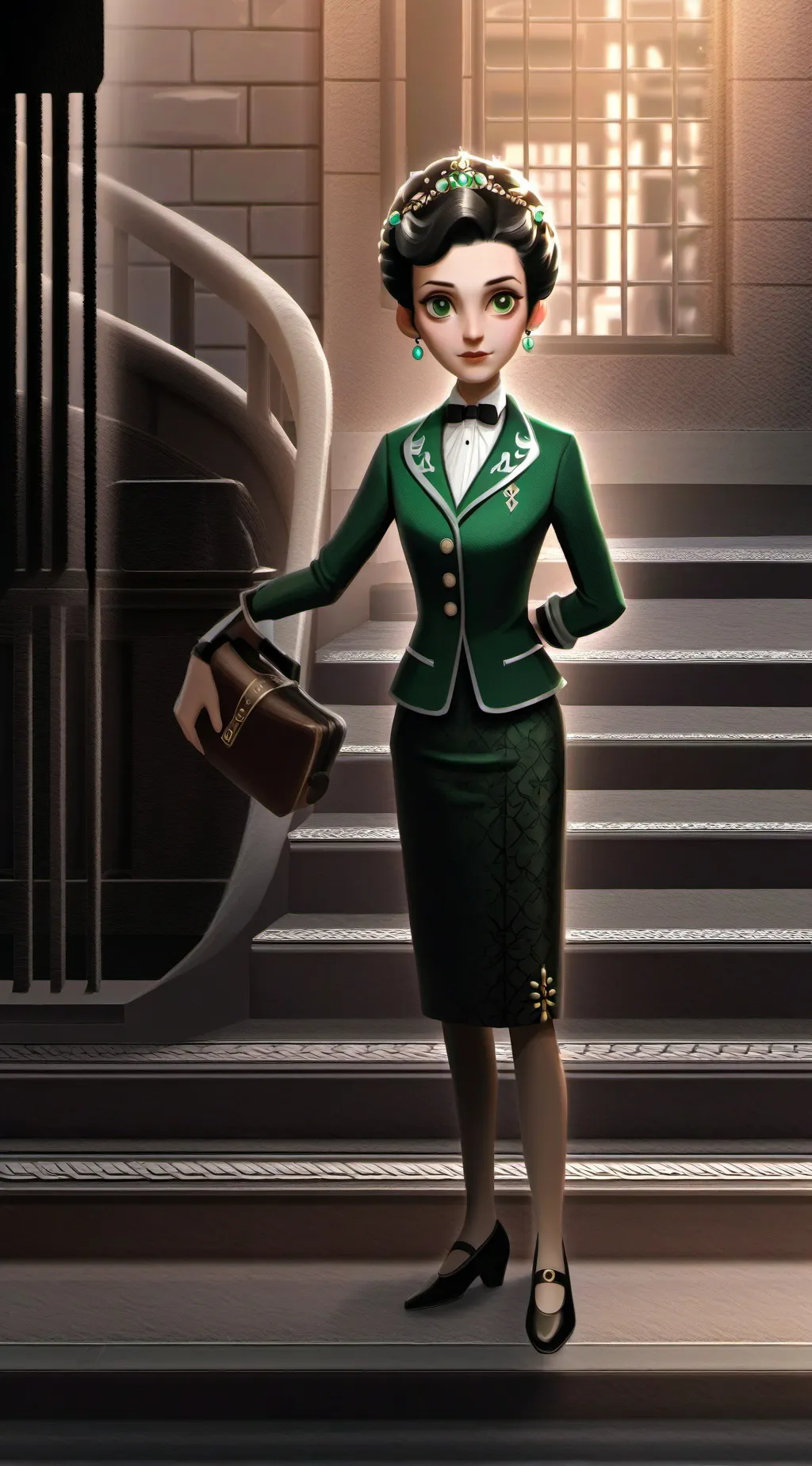 ai character: Haunted house background