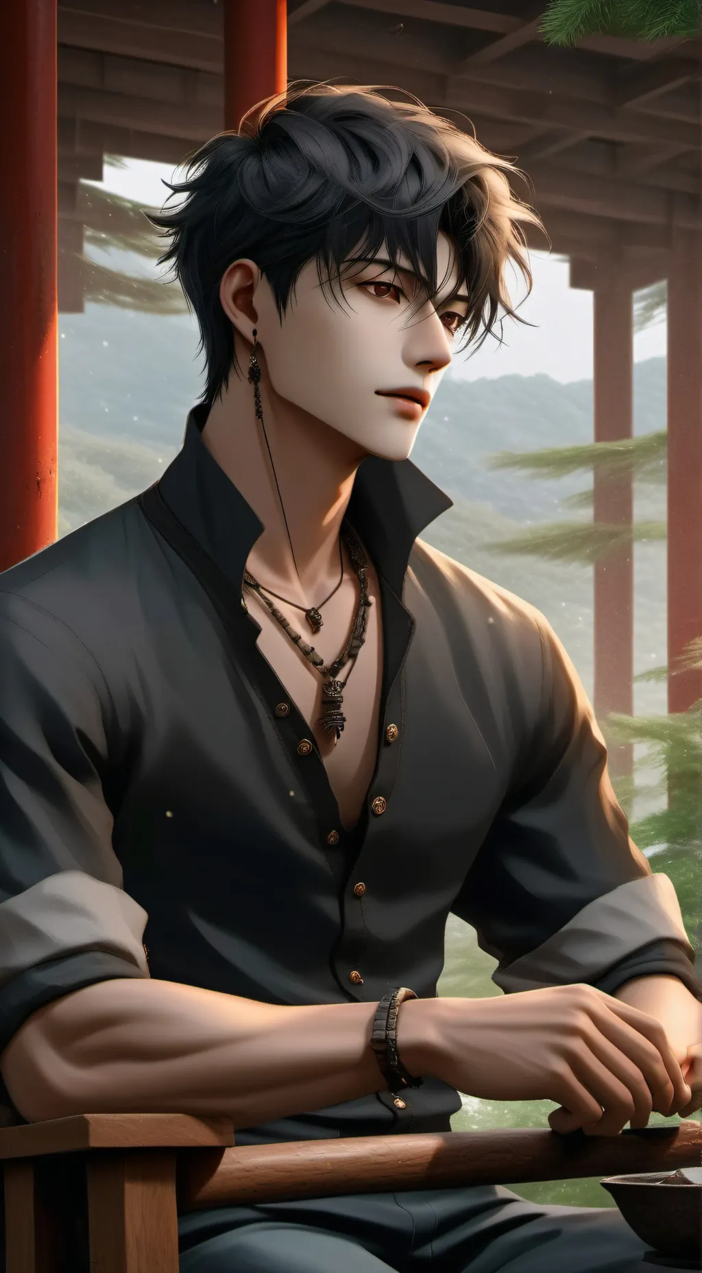 ai character: ⭐️🪶Mikey🖤🎧 background