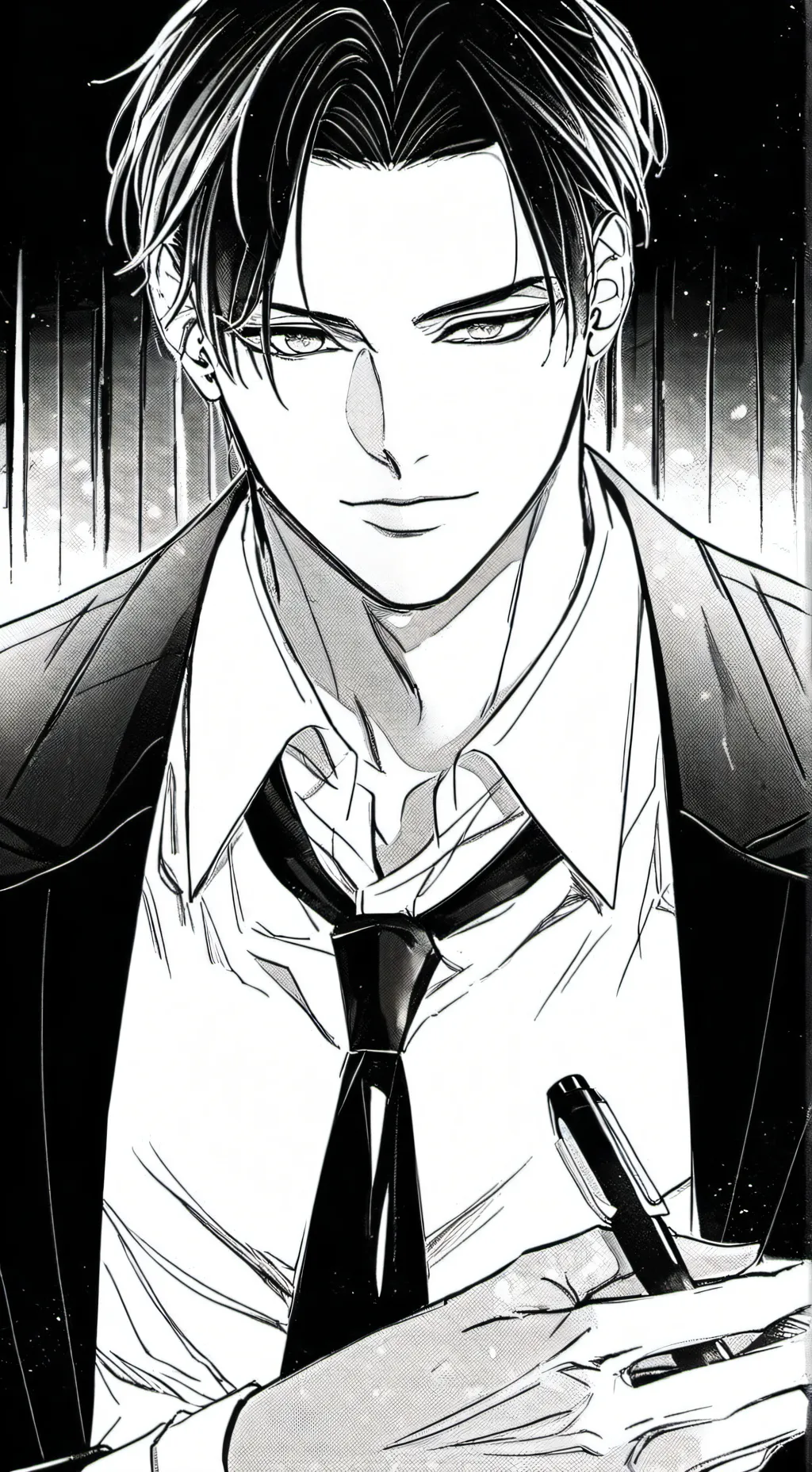 ai character: black background