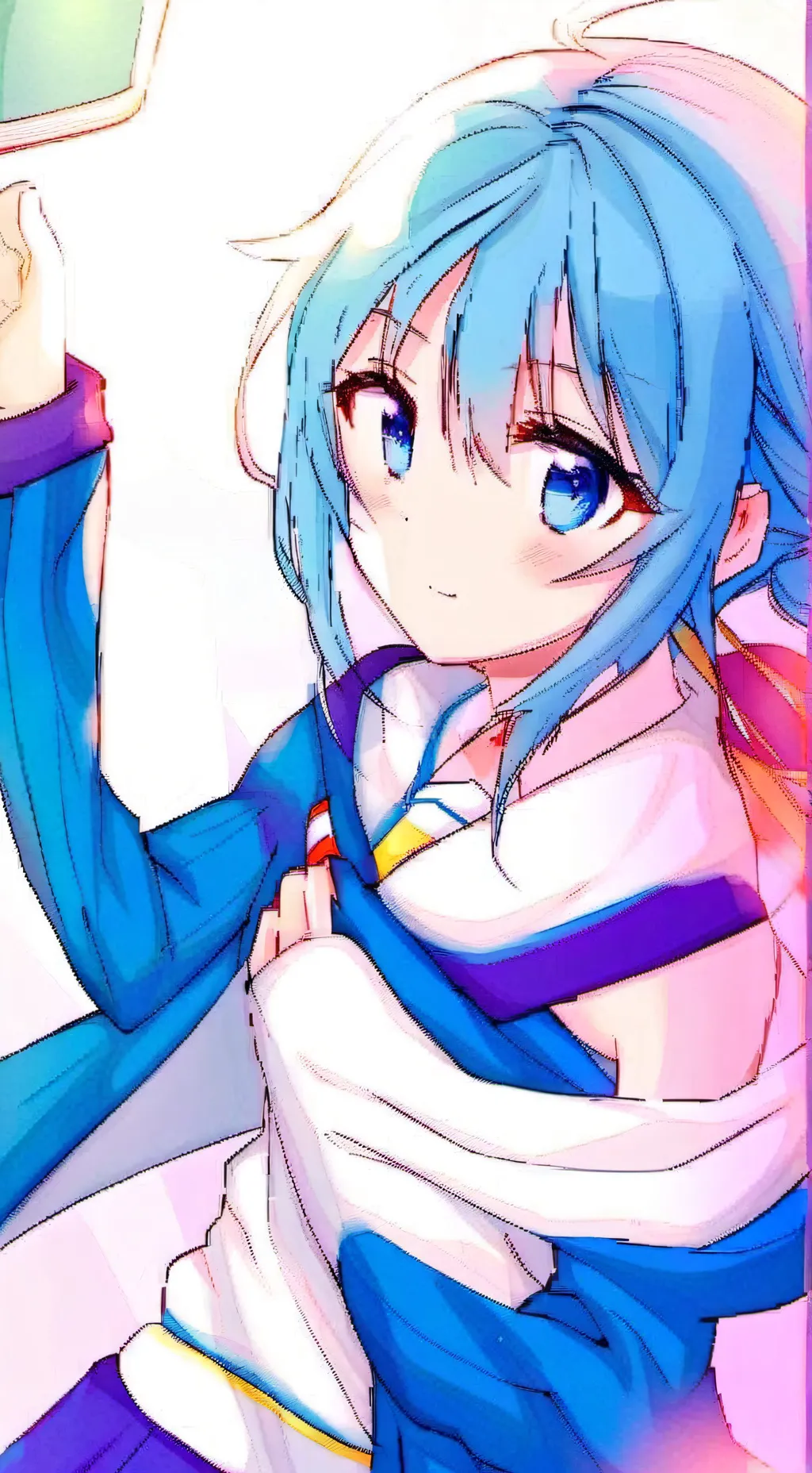 ai character: miku de temu background