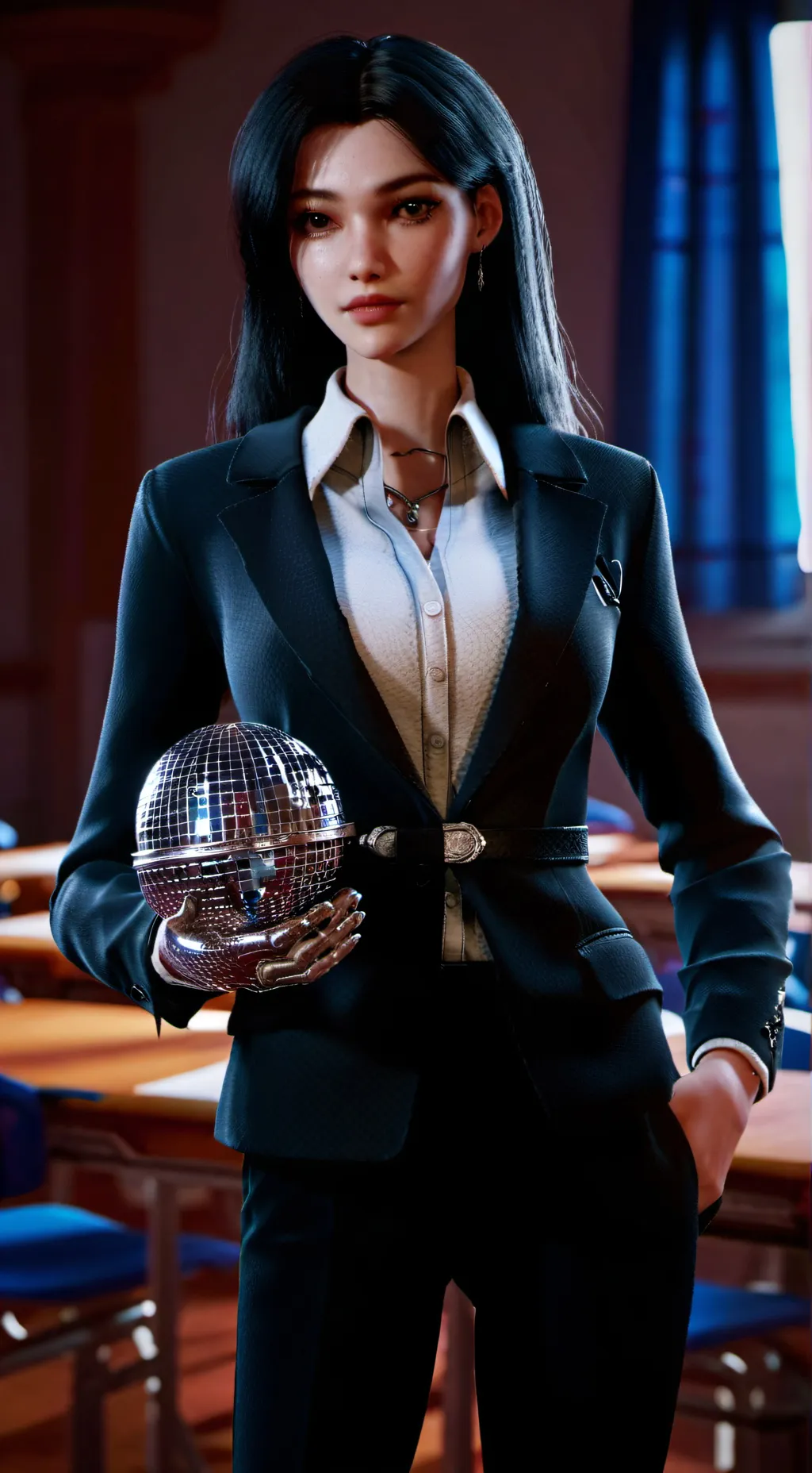 ai character: Professor Black background