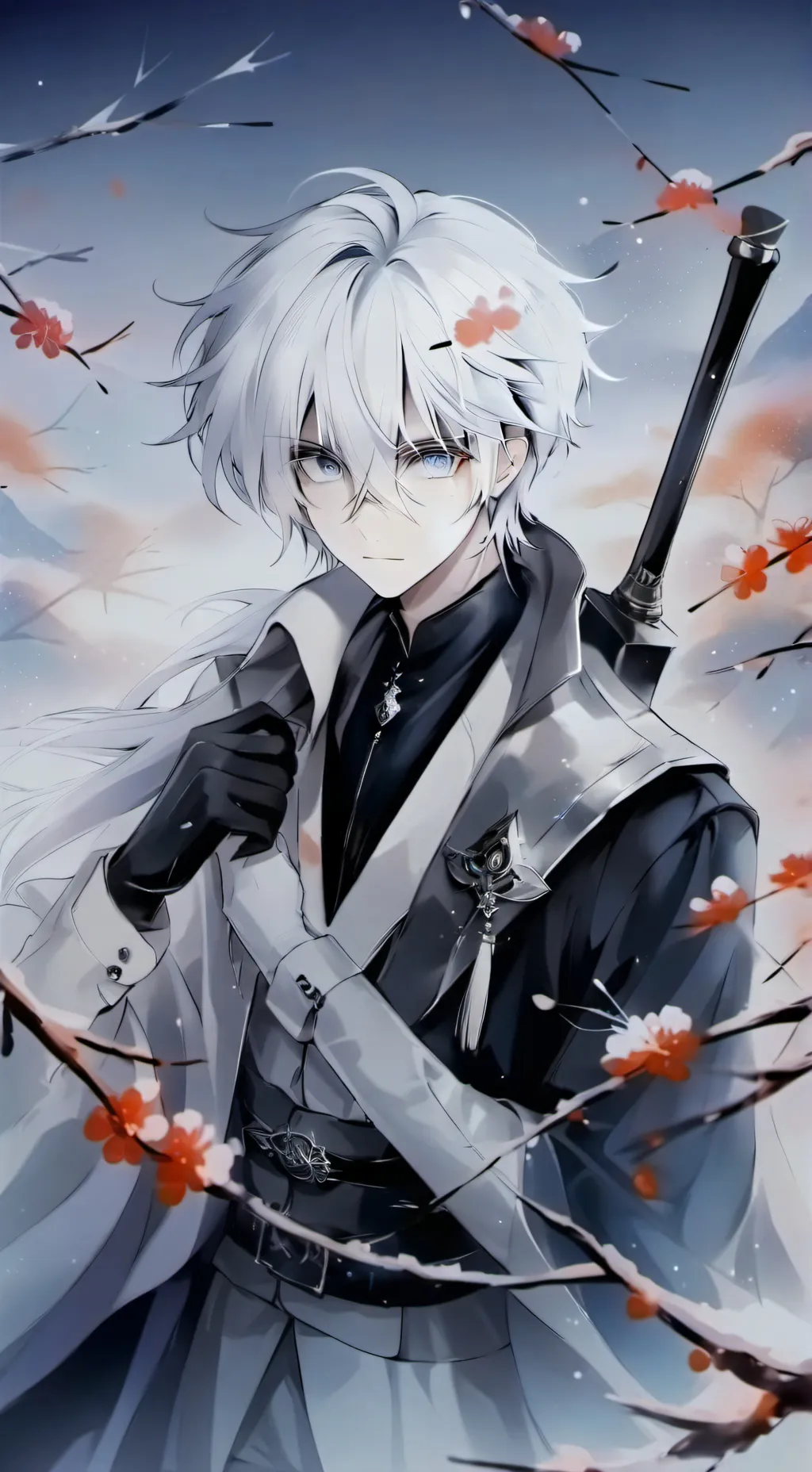 ai character: 墨叶 background