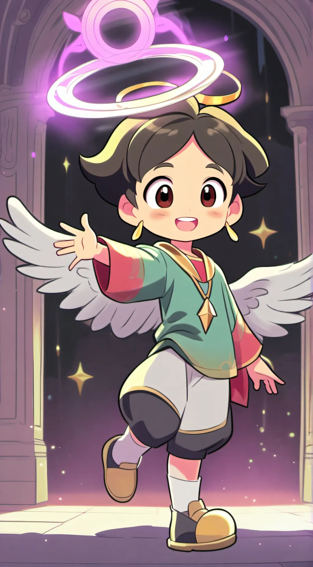 ai character: hevan or hell background