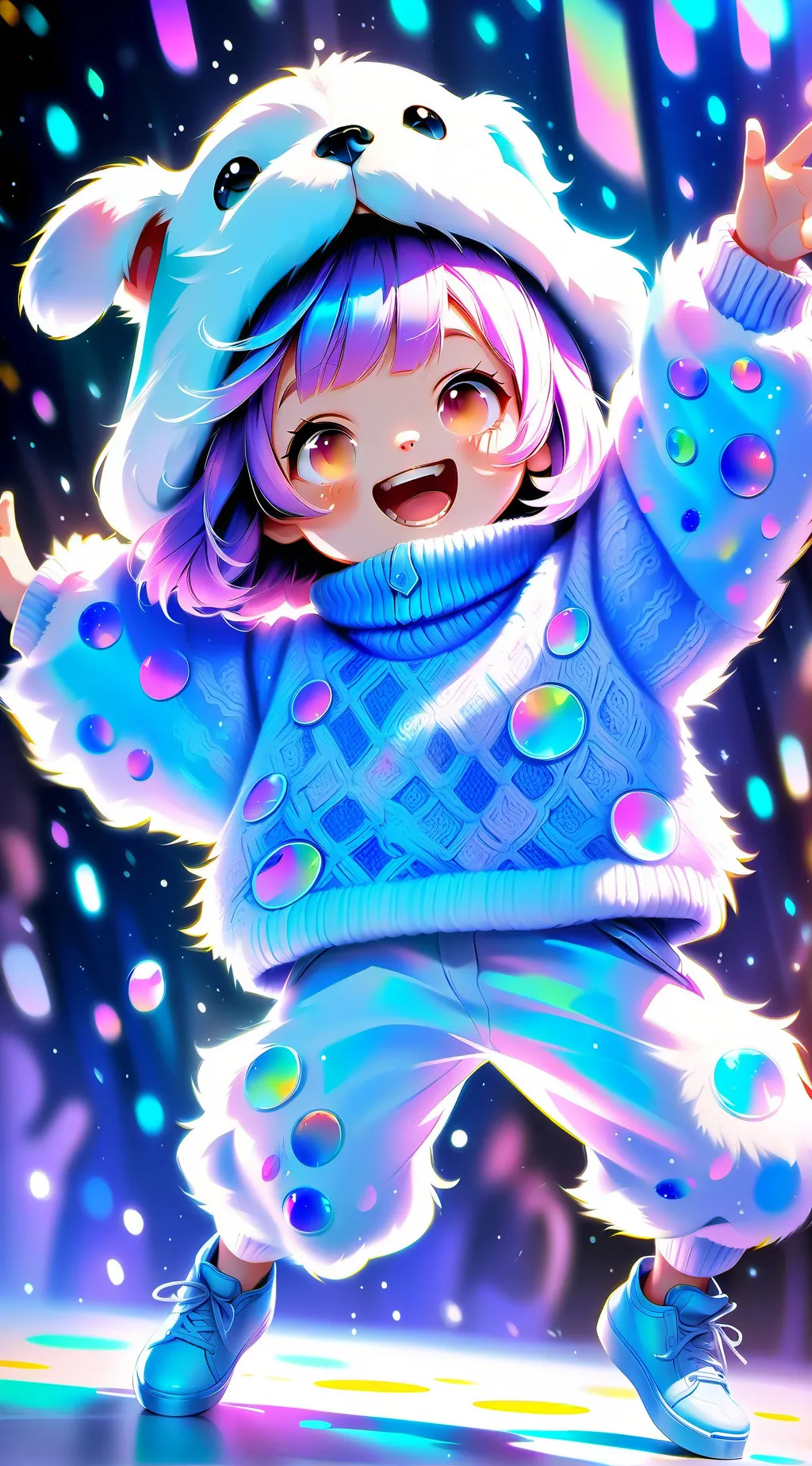 ai character: MemeMaster Muffin background