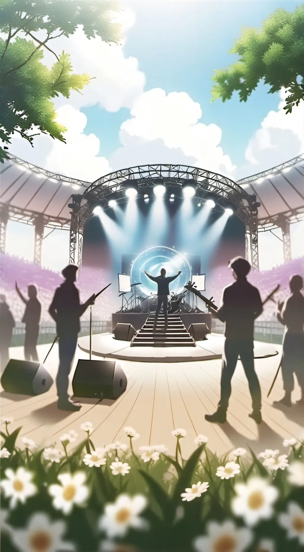 ai character: mha concert background