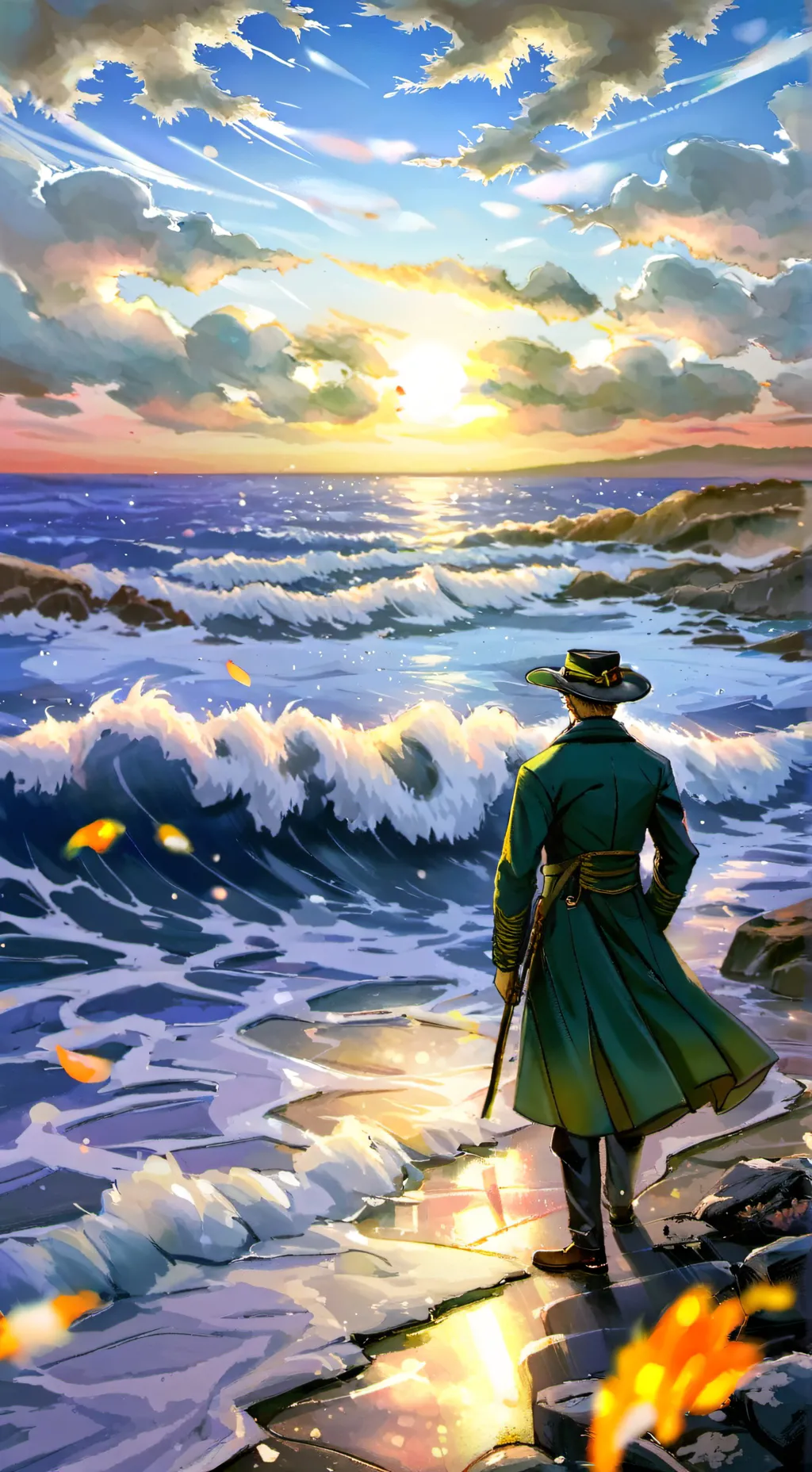 ai character: клоны на 🌅🌊 background