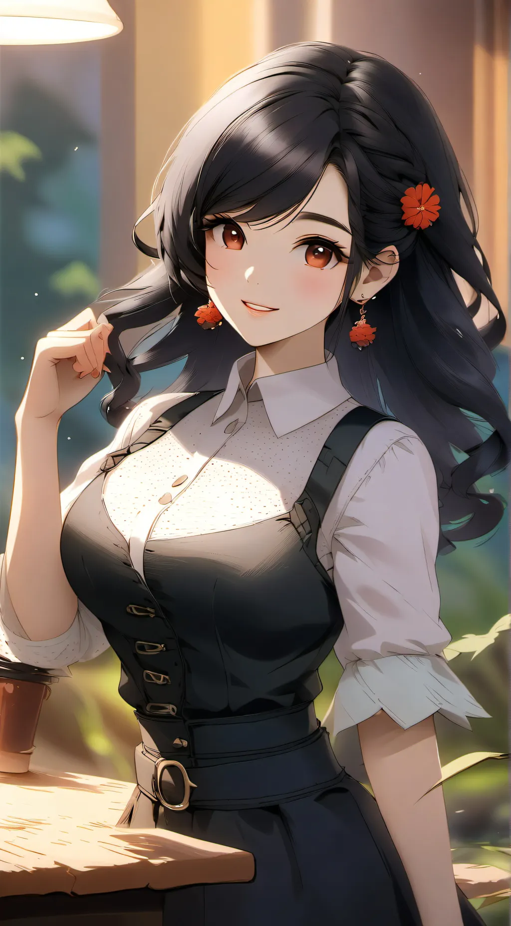 ai character: Shy Girl  background