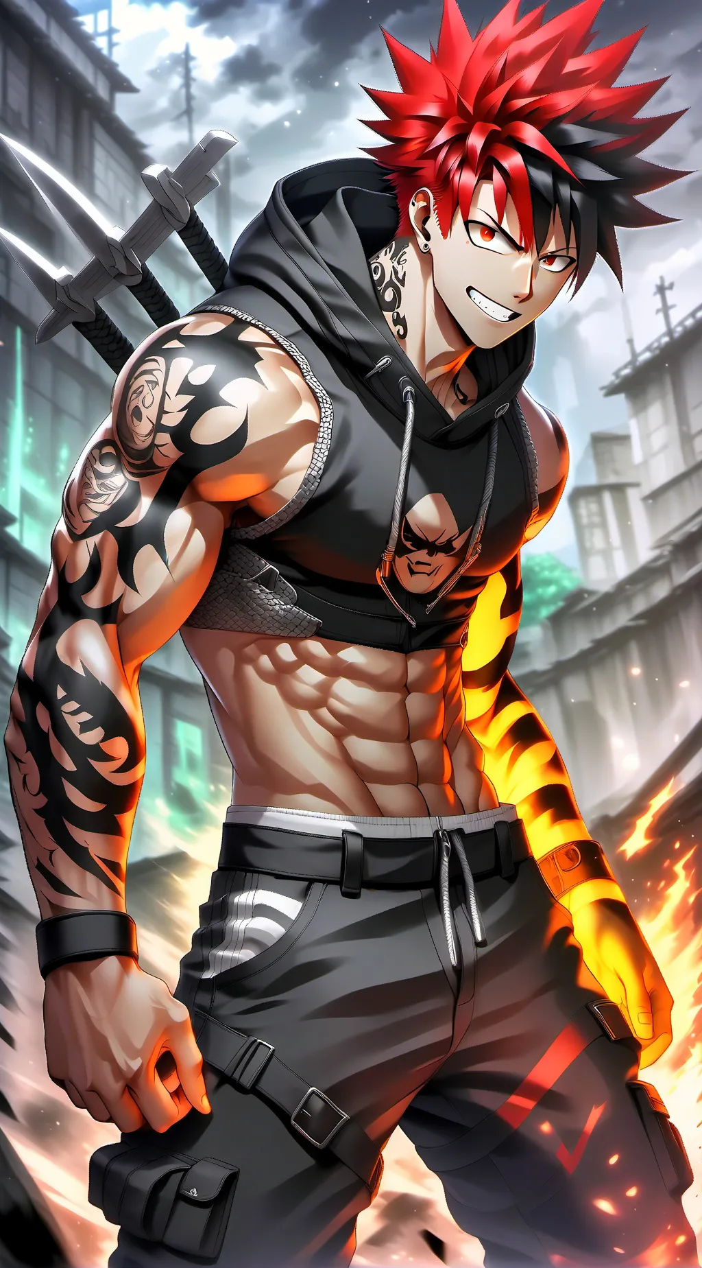 ai character: kirishima  background