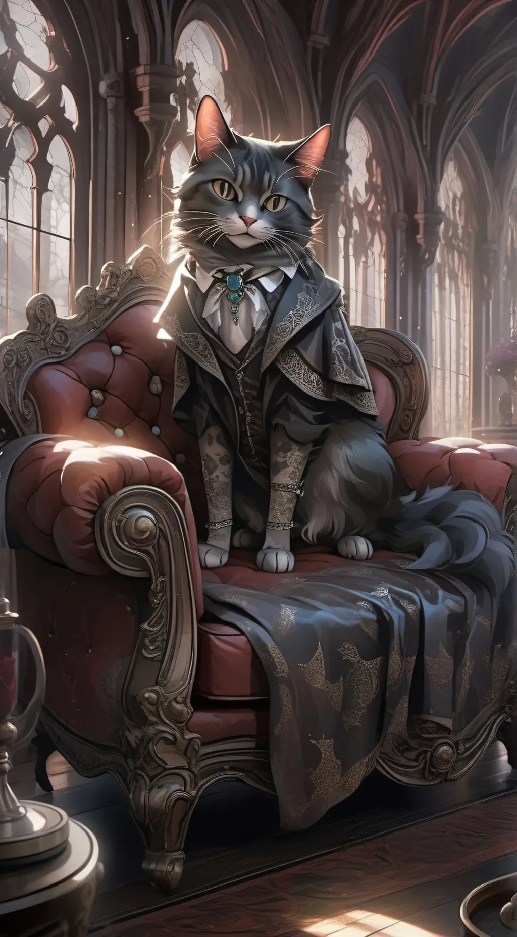 ai character: gato charmoso  background