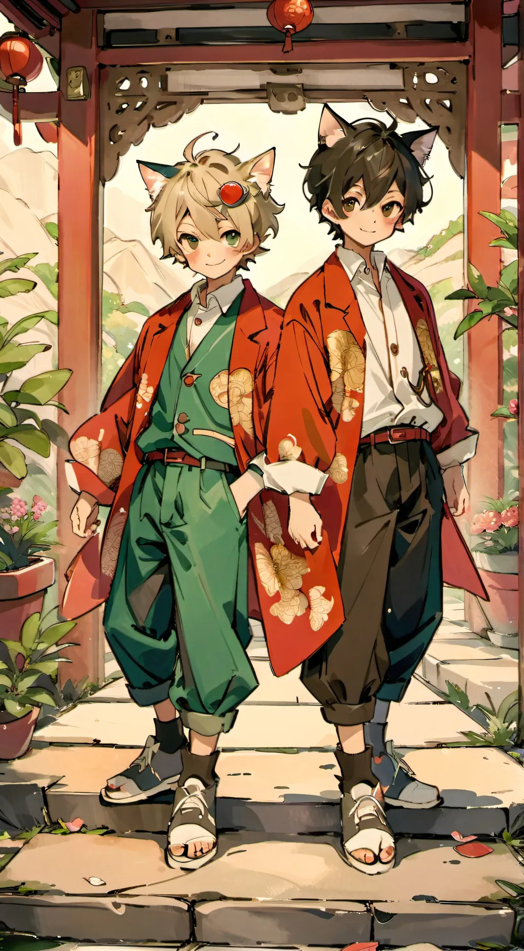 ai character: Kenji & toru background