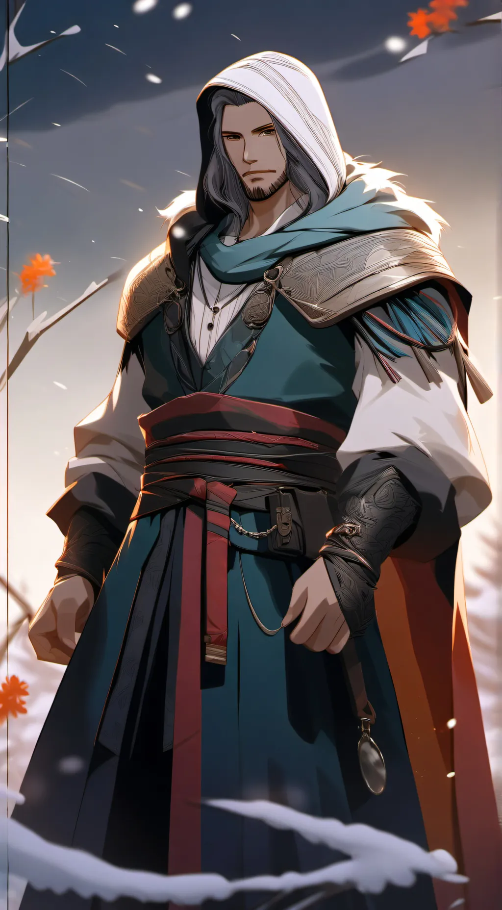 ai character: امید omid background