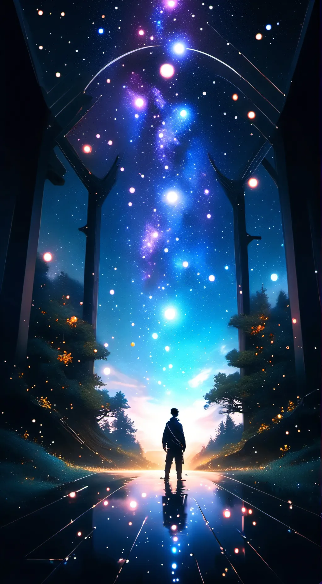 ai character: man in the window background