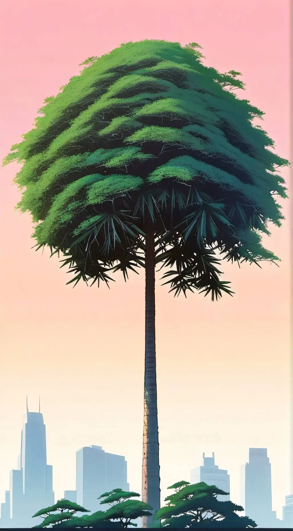 ai character: lepidodendron tree background