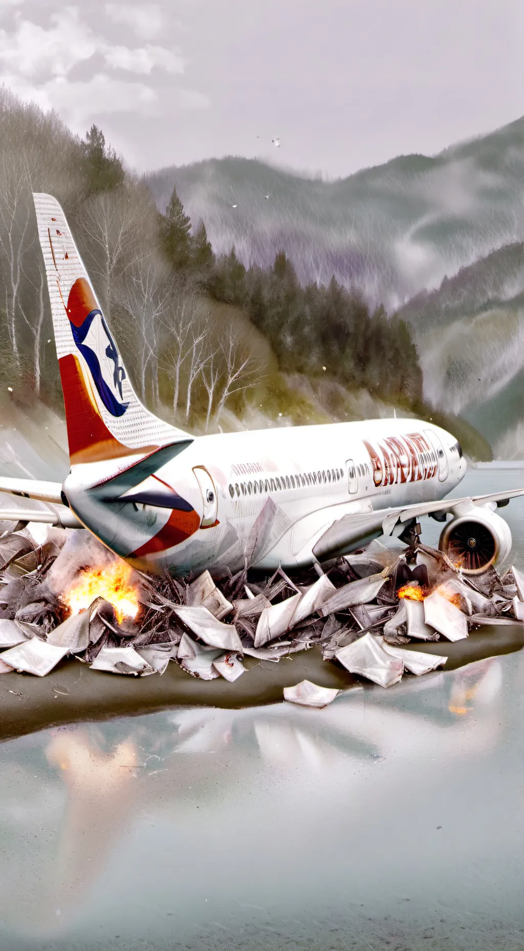 ai character: Plane crash!! background