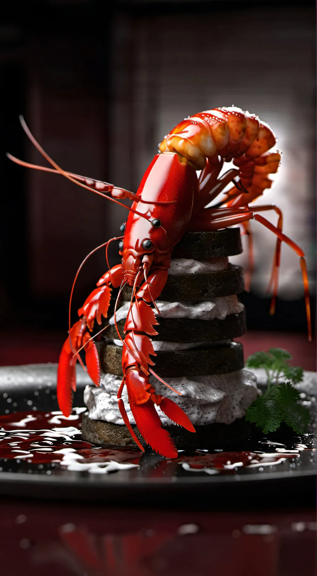 ai character: shrimpo ig background