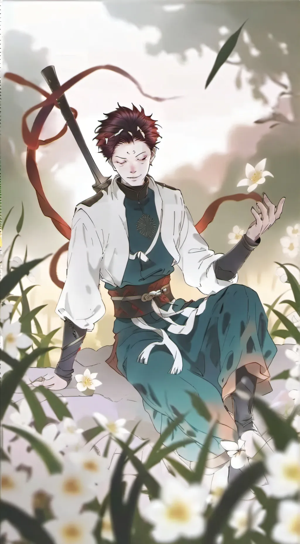 ai character: Jjk Disney land background