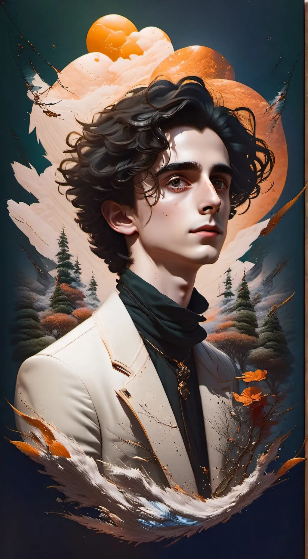 ai character: timothee chalamet background