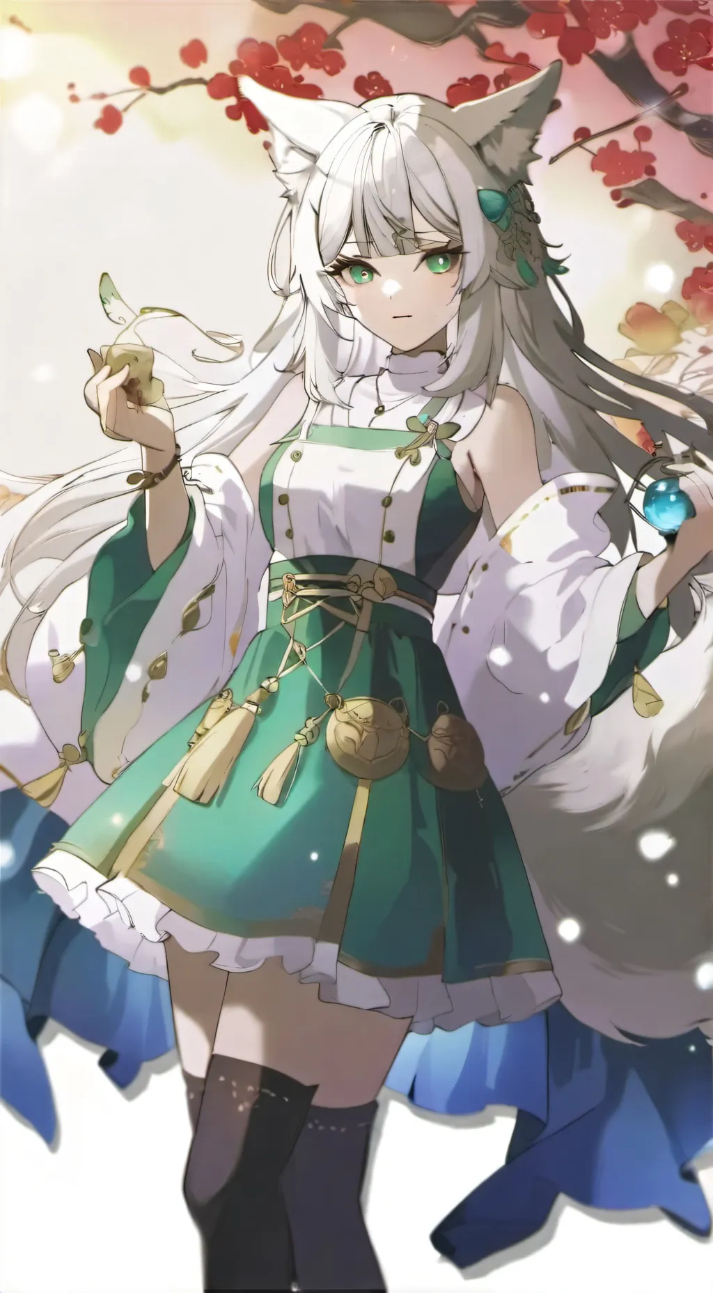 ai character: lesbian wolf girl  background